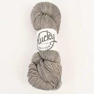 The Plucky Knitter Nifty Yarn Merino Cashmere Nettle 310 Yds One Hit Wonder Gray